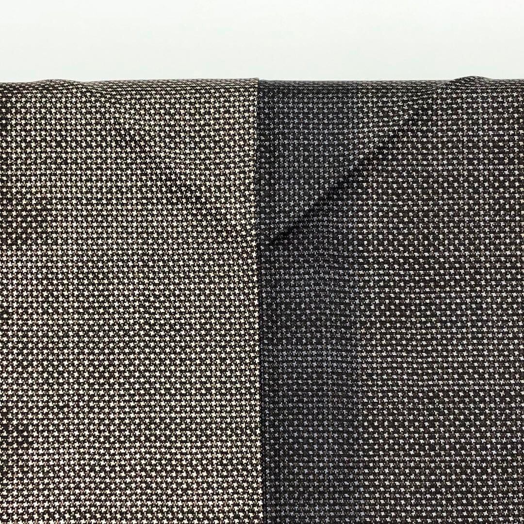 K-3007 本場大島紬 茶泥染 一元7マルキ 唐草模様 しつけ糸 | リユース