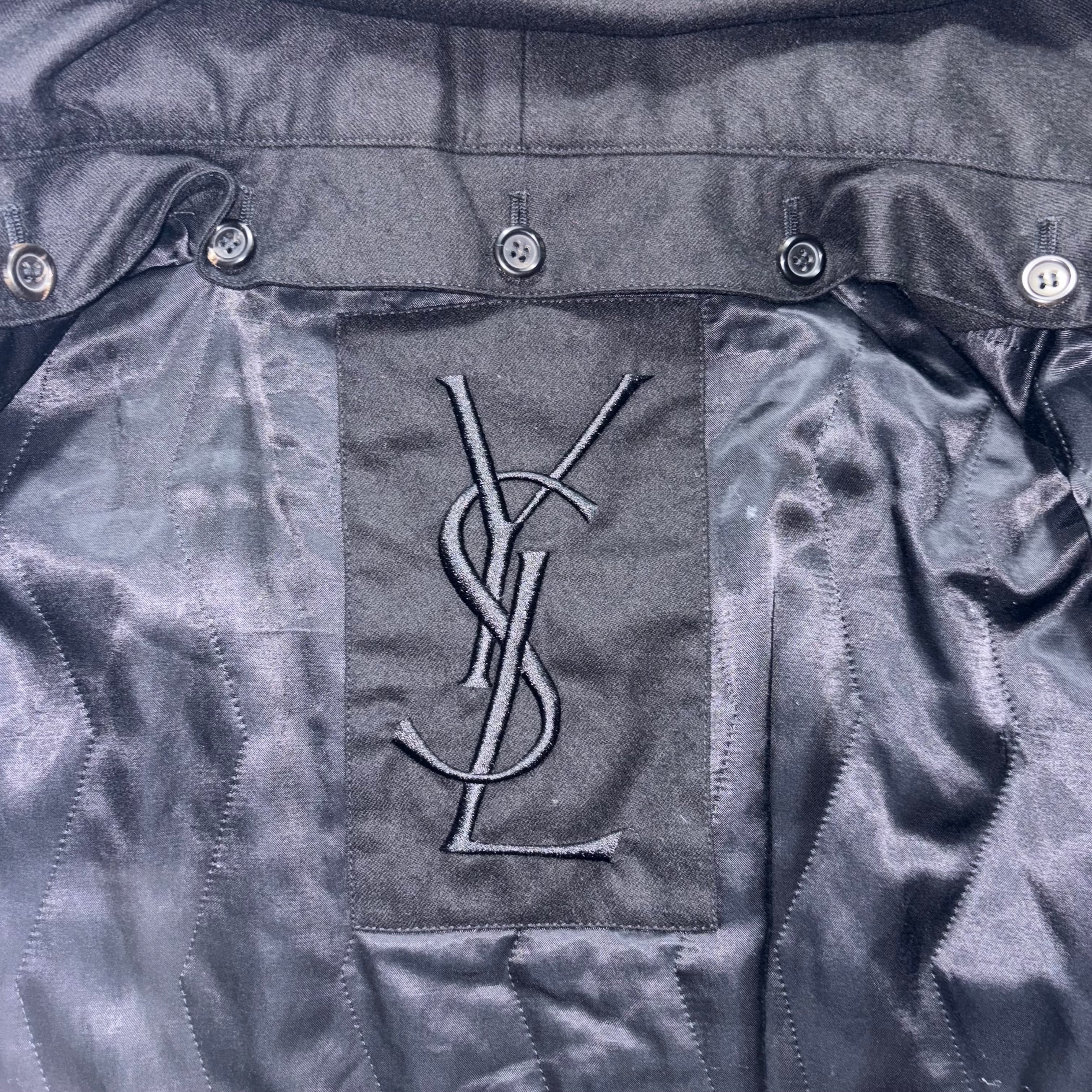 2010AW YVES SAINT LAURENT by Stefano Pilati wool coat | NOIR ONLINE