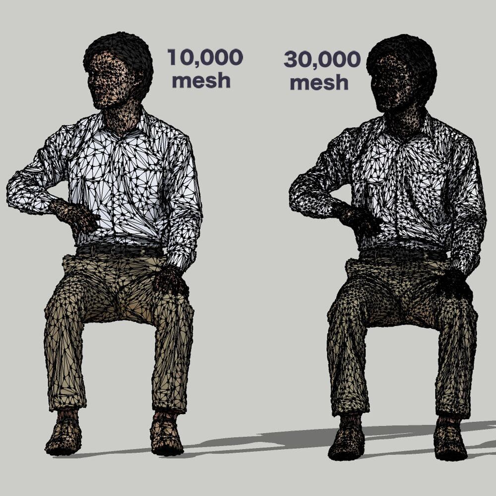 SketchUp素材　3D人物モデル ( Posed ) 065_Syun - 画像3