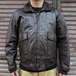 70s 米軍実物 US NAVY G-1 フライトジャケット MIL-J-7823D(WP) STAR SPORTSWEAR ゴートスキン SIZE 44 ブラウン ミリタリー
