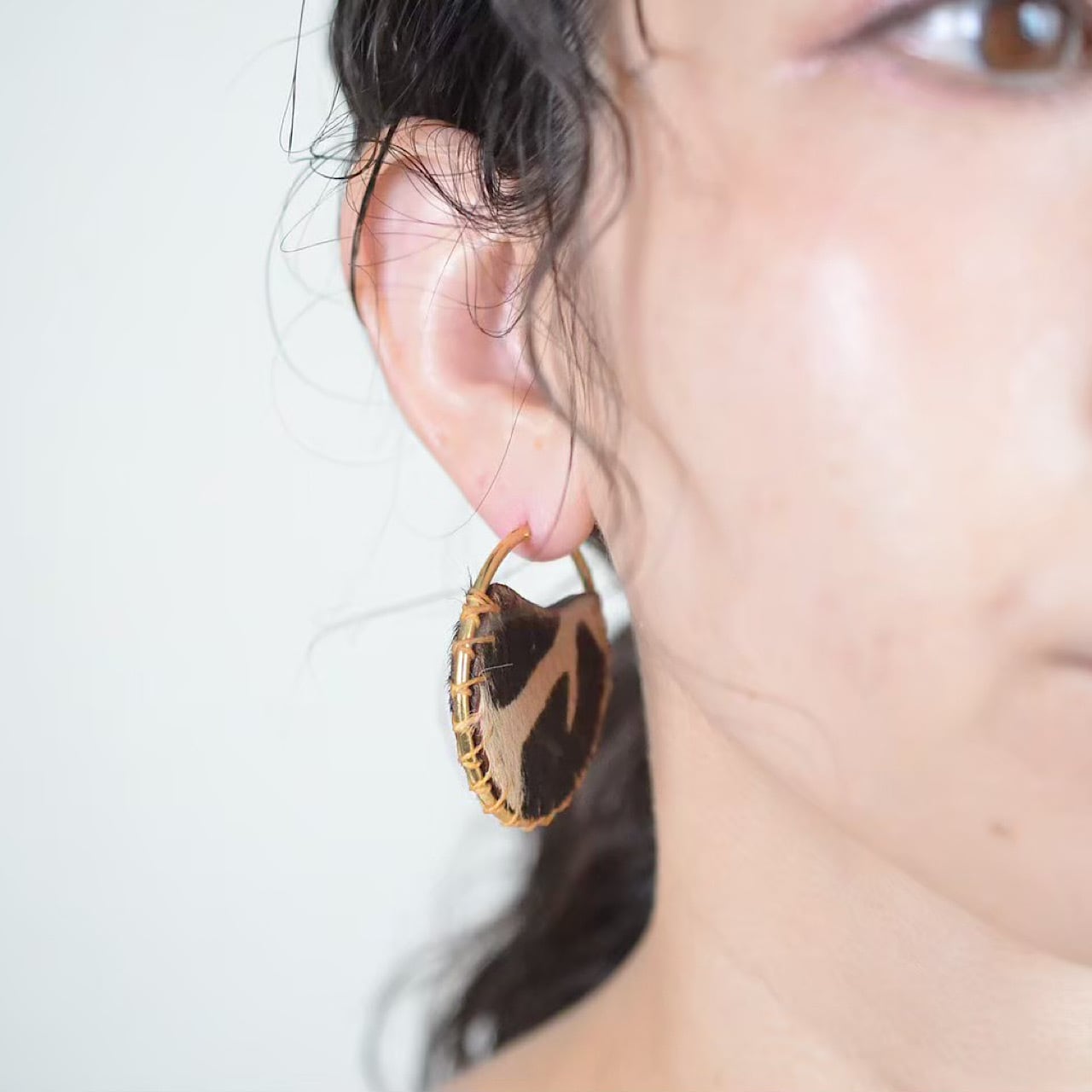 leather pierce/earring 《Animal Flat》3types | TO DAY'S BOUTIQUE