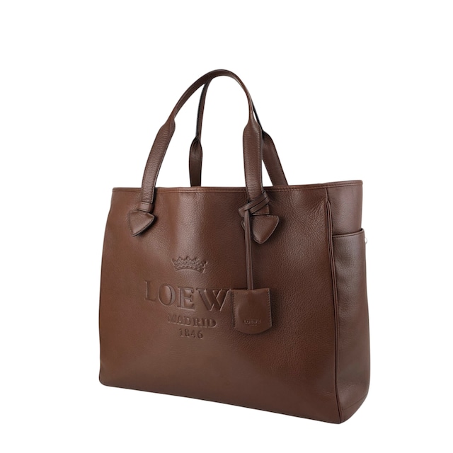 LOEWE ロエベ ヘリテージ トートバッグ ブラウン レザー vintage ヴィンテージ オールド 6rmryp