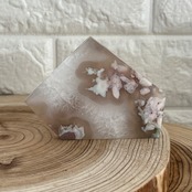 フラワーアゲートスラブ*プレート*0819*天然石インテリア*置き物