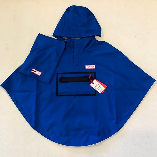 HUNTER ポンチョ ユニセックストラベル パッカブル ポンチョ - ブラック