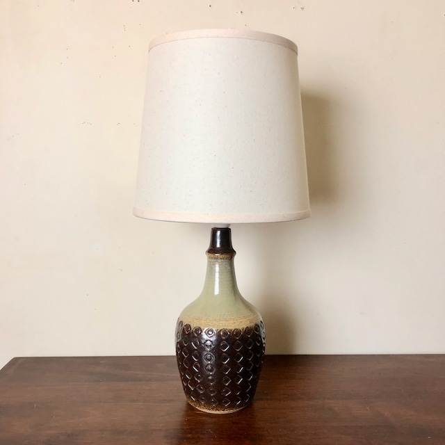 DENMARK SOHLM DARK BROWN PATTERN CERAMIC TABLE LAMP