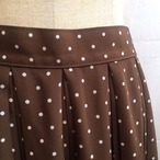 Pleated Dot print Skirt