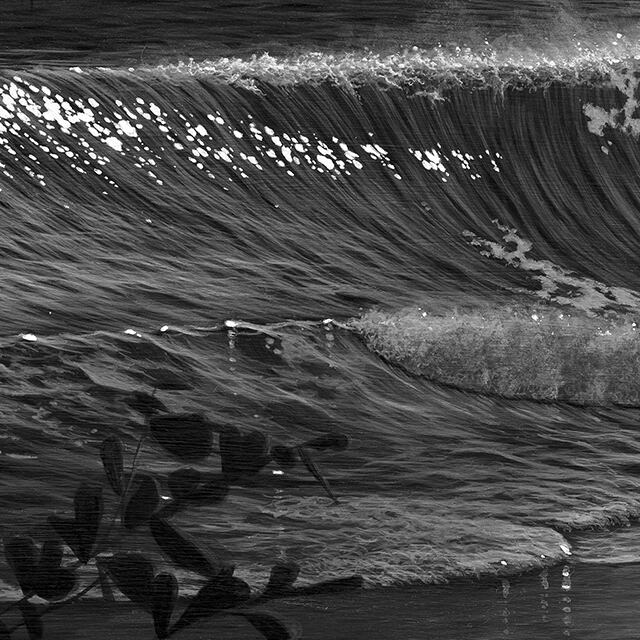 Orange Sunset 白黒 海の絵 イラストショップ Art In Life