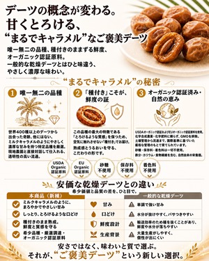 【送料込み・お得な定期便｜1カ月ごと】まるでキャラメルのような満足感 ｜自然な甘さで満たされる『ふっくらとろり7DATES』２袋