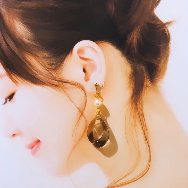 クリア イヤリング＊ピアス親子でお揃いにも♪ | ＊34 accessory 