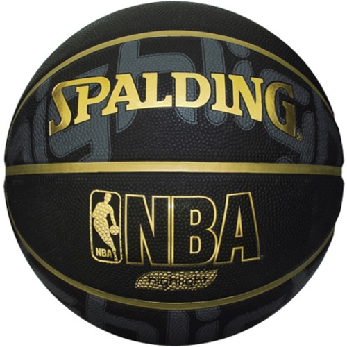 NBA SPALDING(スポルディング) ゴールドハイライト バスケットボール5号球 （ブラック×ゴールド）【屋外用/ラバー】 83-362J