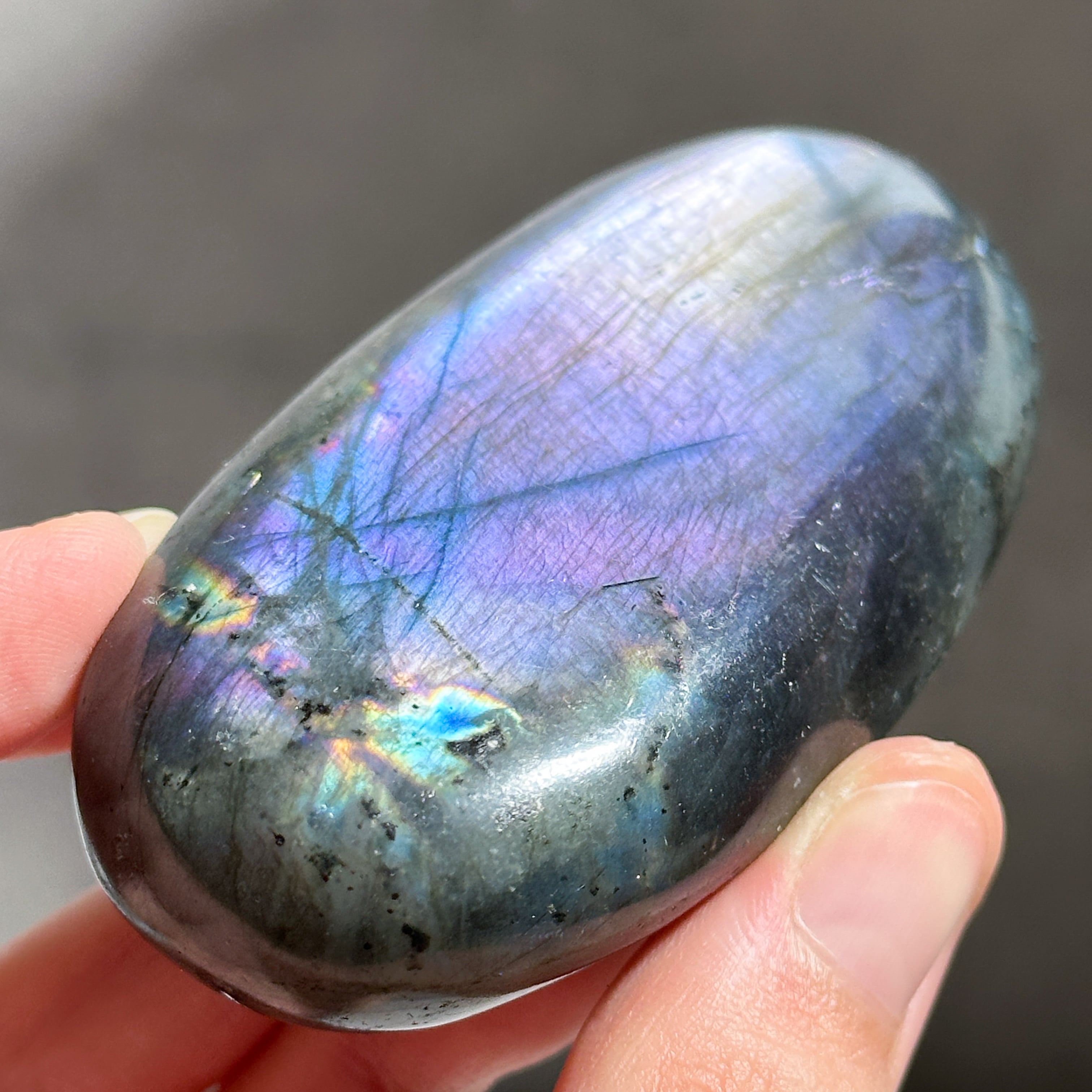 Big◎ラブラドライト パームストーン 44◇ Labradorite ◇天然石・鉱物
