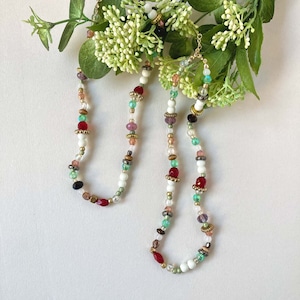 チェコガラスmixネックレス(35cm)