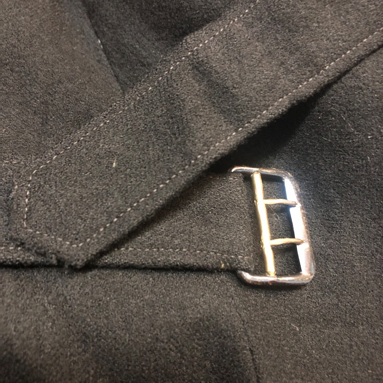 20s 30s Euro Vintage ウール スラックス 針刺し バックルバック 