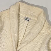 LACOSTE ラコステ ショールカラー ニット カーディガン ジャケット 42/アイボリー レディース