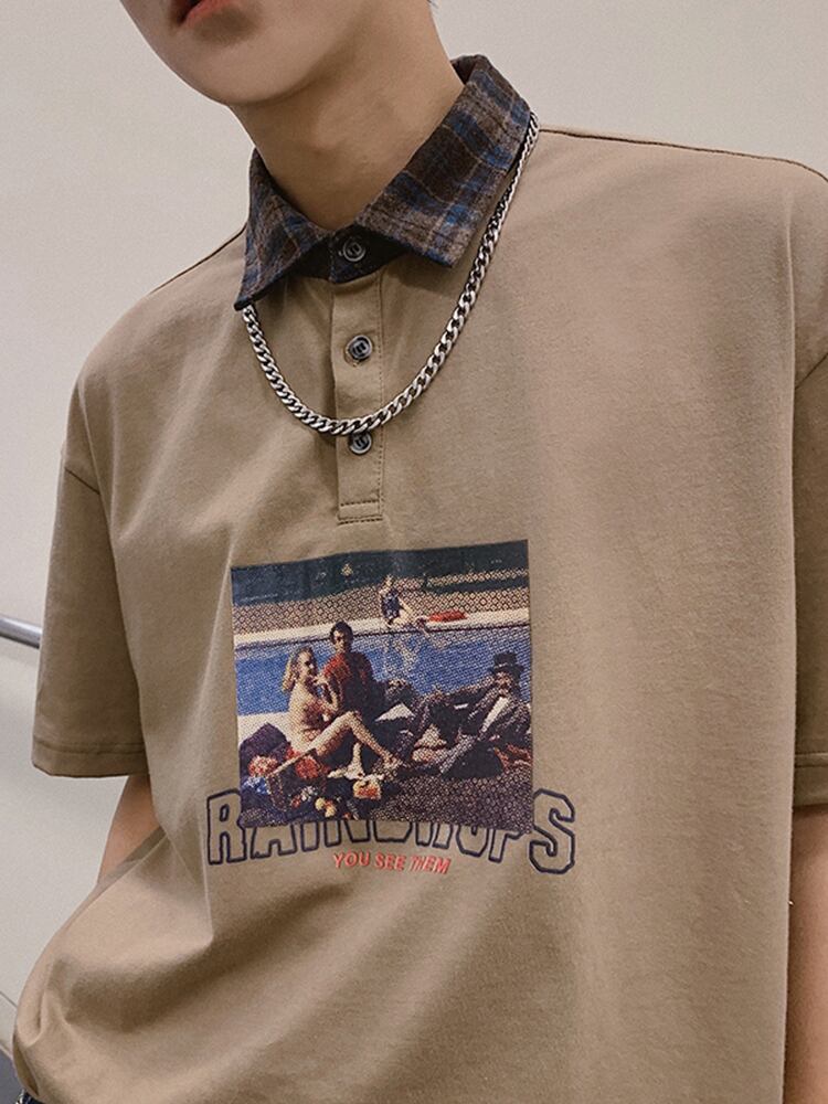 全2色 Tシャツ カットソー プリント カジュアル シンプル