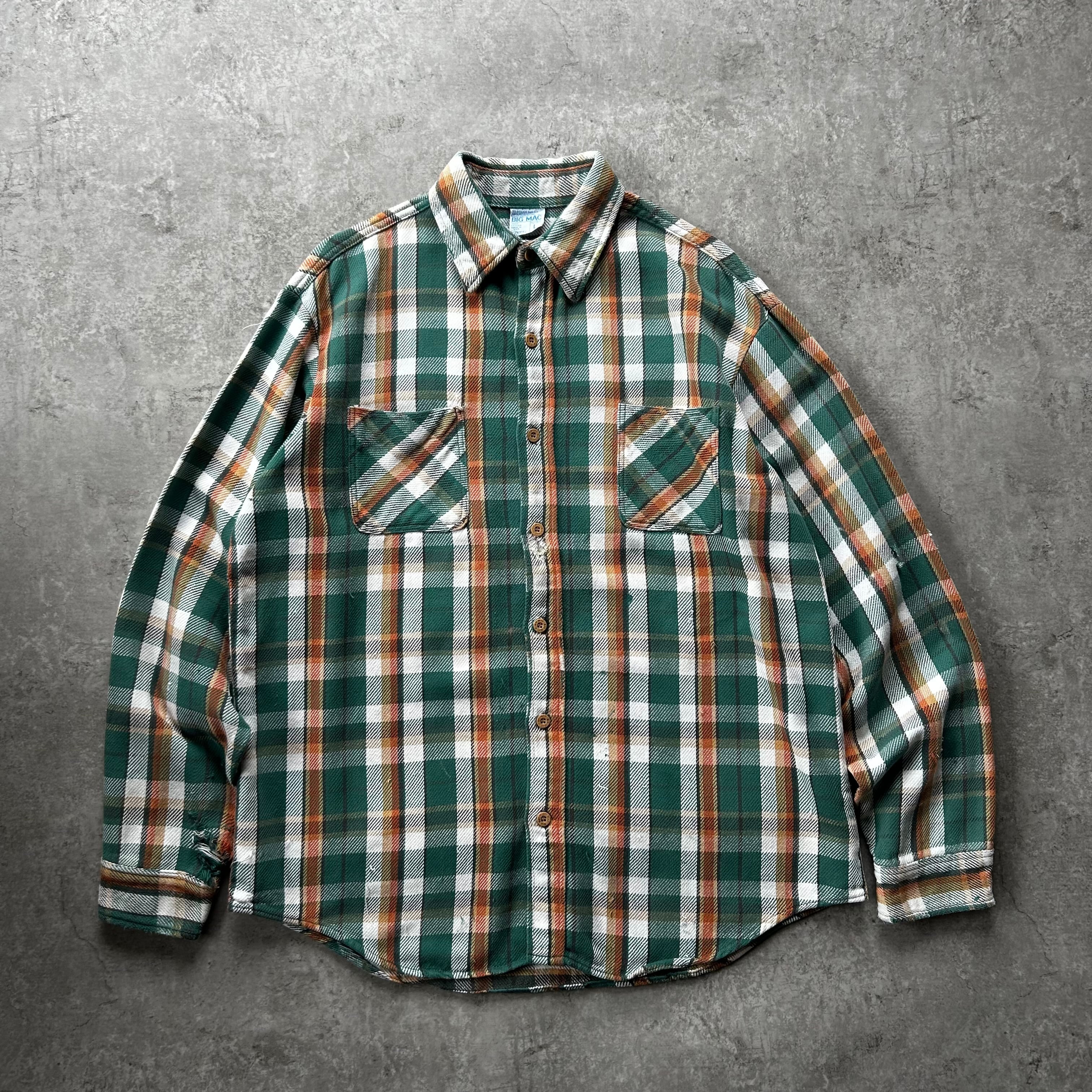 70s frostproof ネルシャツ USA製 ブルー×ブラック XL | 東京準備室