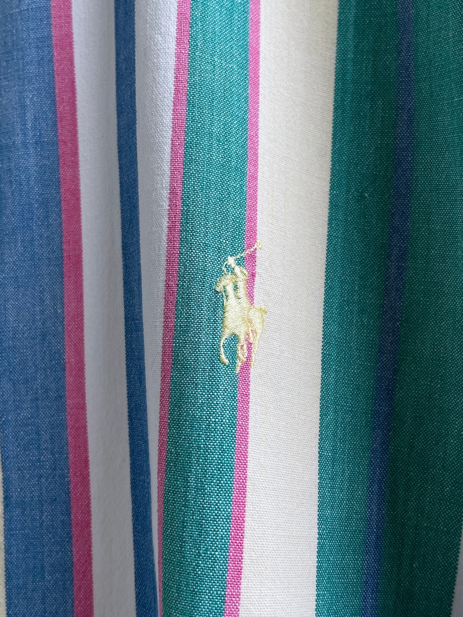 Ralph Lauren mulch pastel color cotton stripe shirt