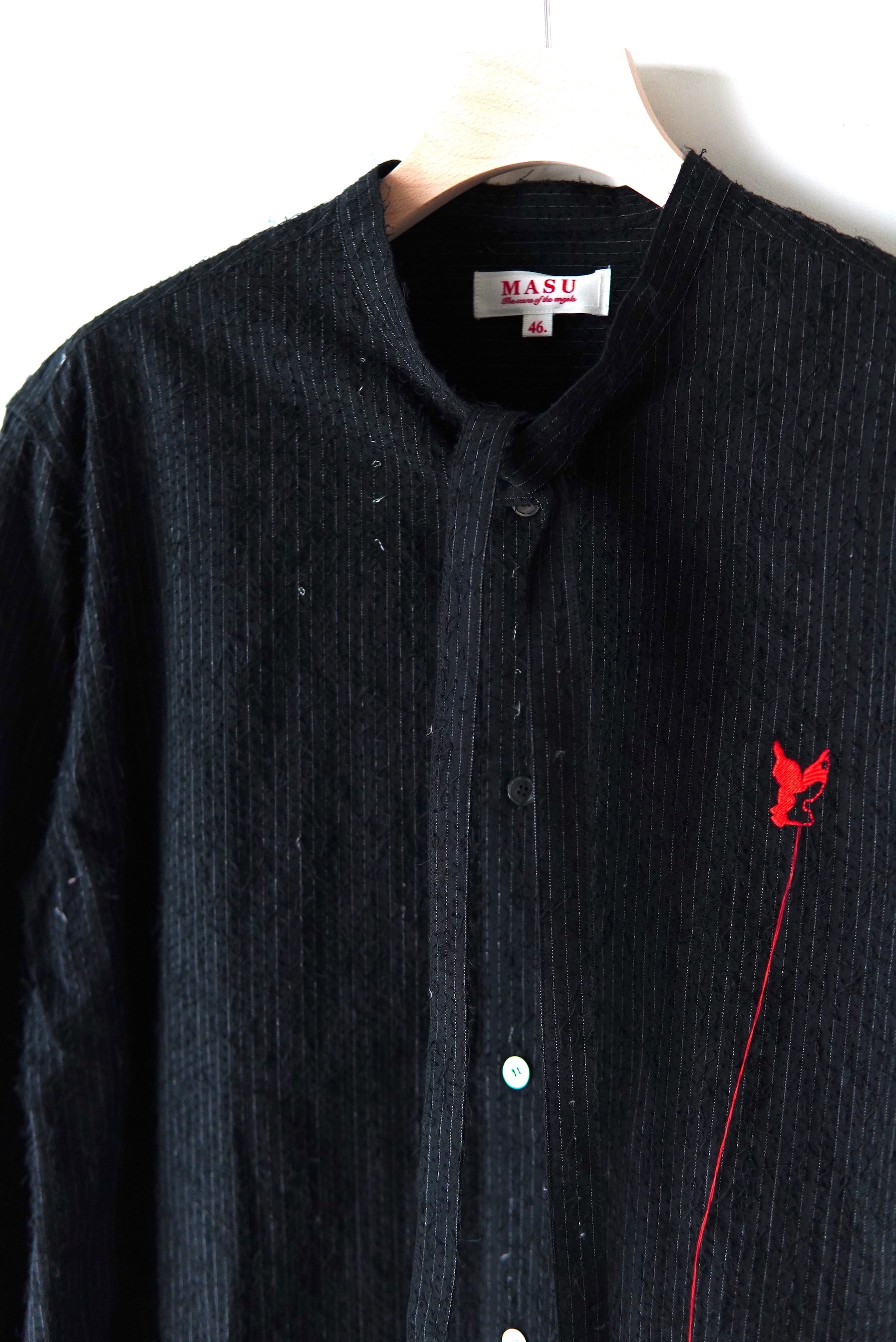 MASU / SHAGGY STRIPE BOW TIE SHIRT | POETRY