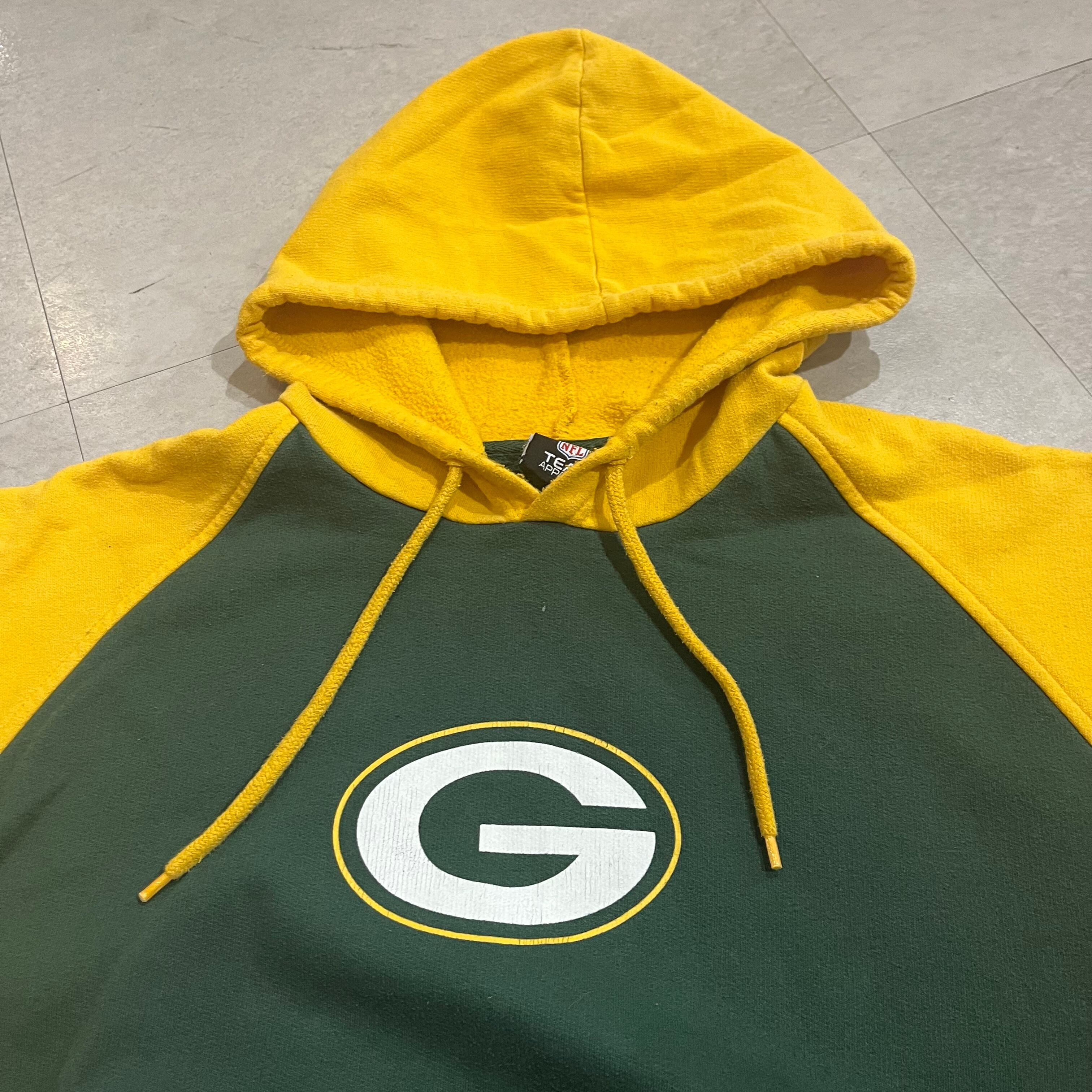 size: L 【 NFL 】PACKERS パッカーズ パーカー 緑 黄色 ロゴパーカー チーム系 アメフト 古着 古着屋 高円寺 ヴィンテージ