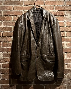 【Caka act3】“POLO JEANS COMPANY RALPH LAUREN” Brown Color Leather Tailored Jacket