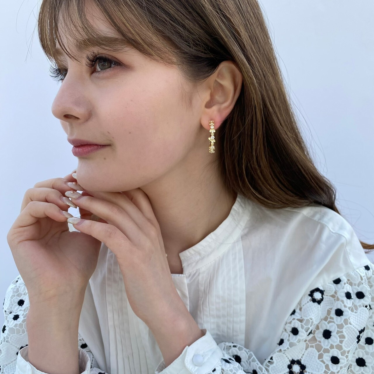 ラッキーフラワーピアス( ゴールド / シルバー )