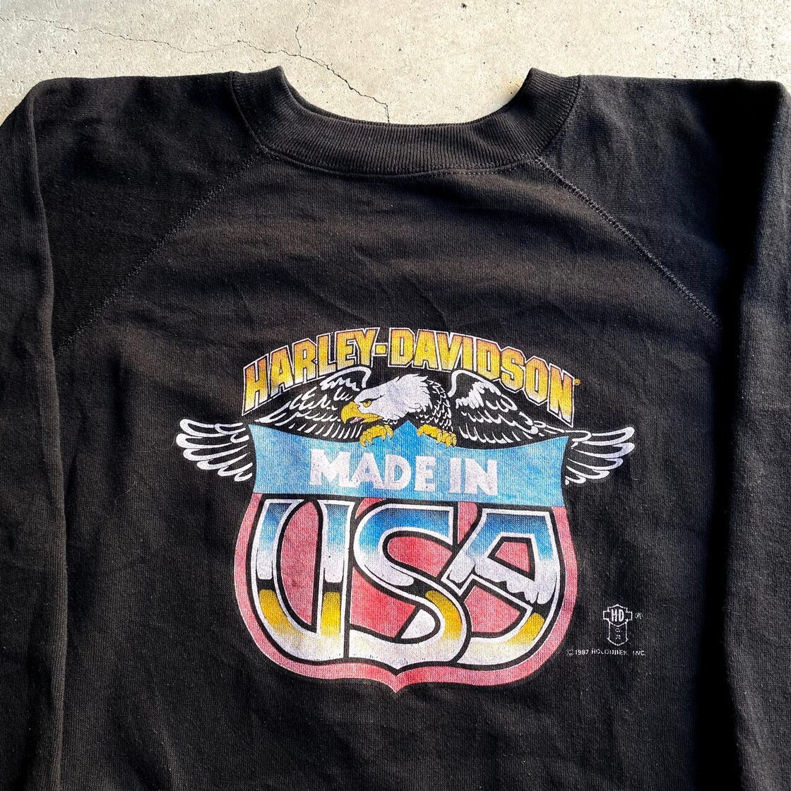 80年代 USA製 Harley-Davidson ハーレーダビッドソン イーグル ロゴ  