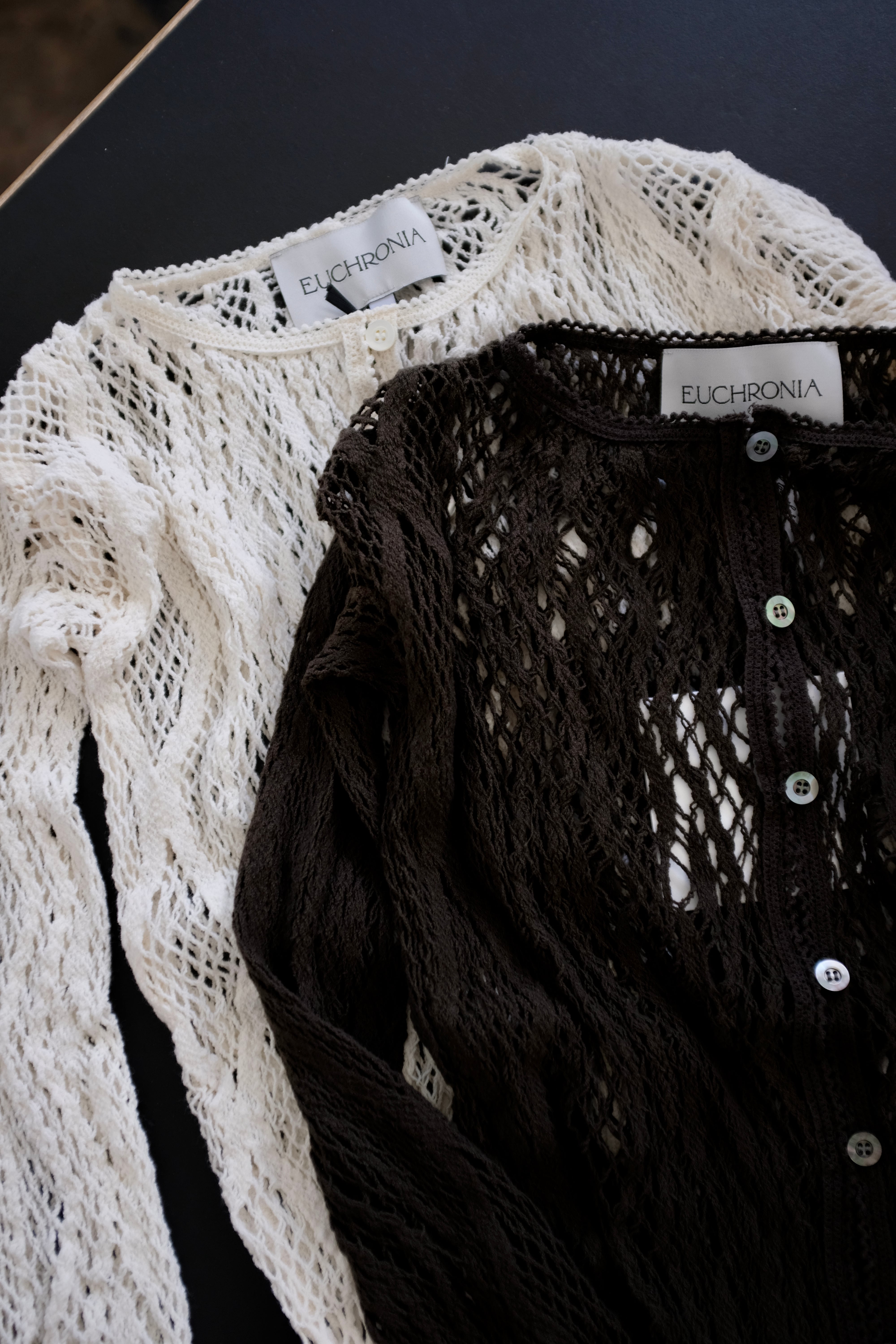 EUCHRONIA] Stretch Lace Cardigan / Ivory | YES-姫路の美容院と服の