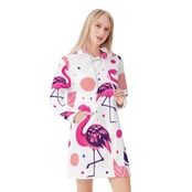 Women's Casual Hoodie Midi Dress 4290