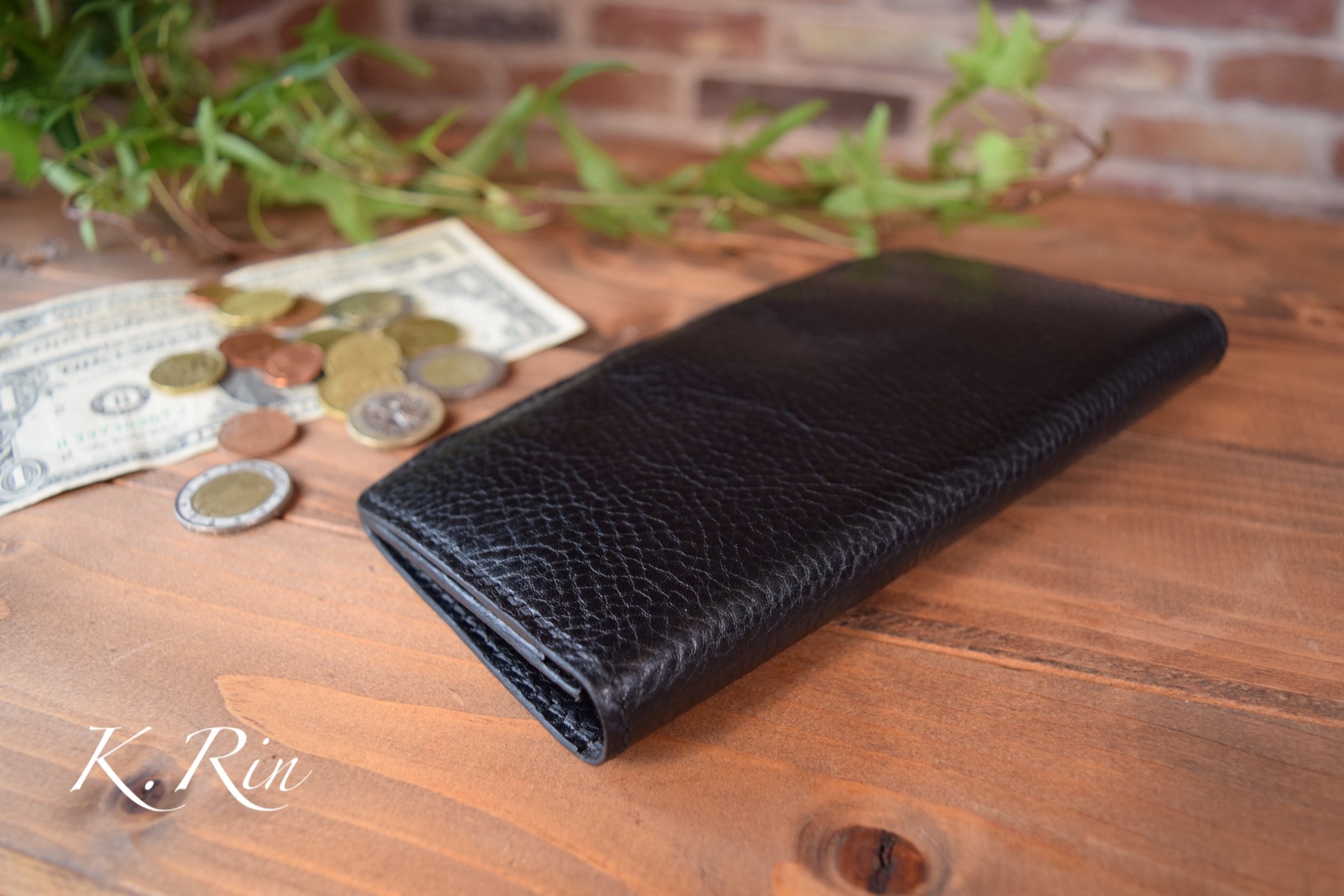オーダーメイド制作例】2つ折り長財布 ダブル スリットカード入れ