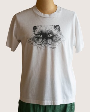【古着】ペルシャ猫プリントTシャツ