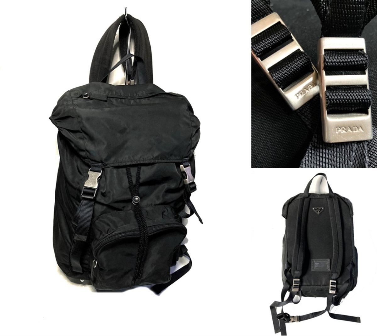 PRADA プラダ 名作 V135 初期 プレート メンズ バックパック リュック 