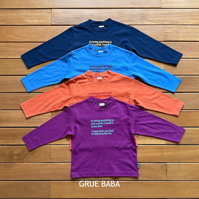 【取寄】grue baba|loved tee|ラブドT|S-JL|kids&jr|26 autumn
