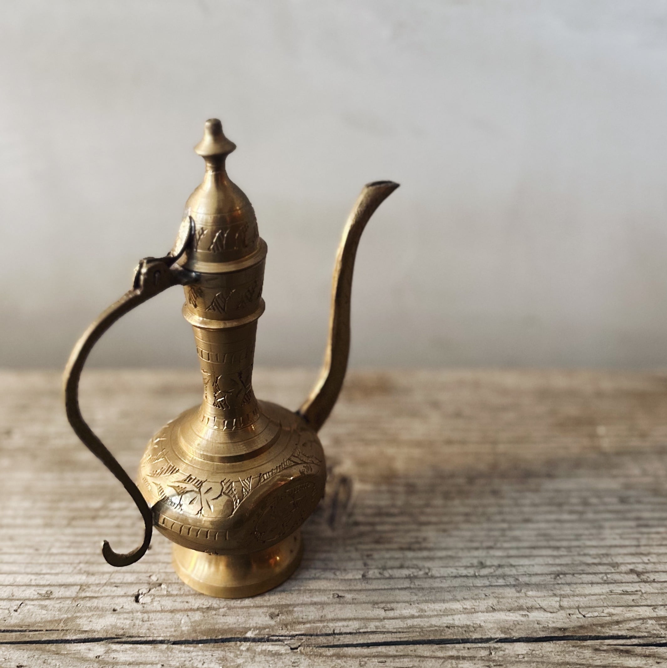 真鍮のティーセット／パキスタン／アラベスク | 白鳥座雑貨店