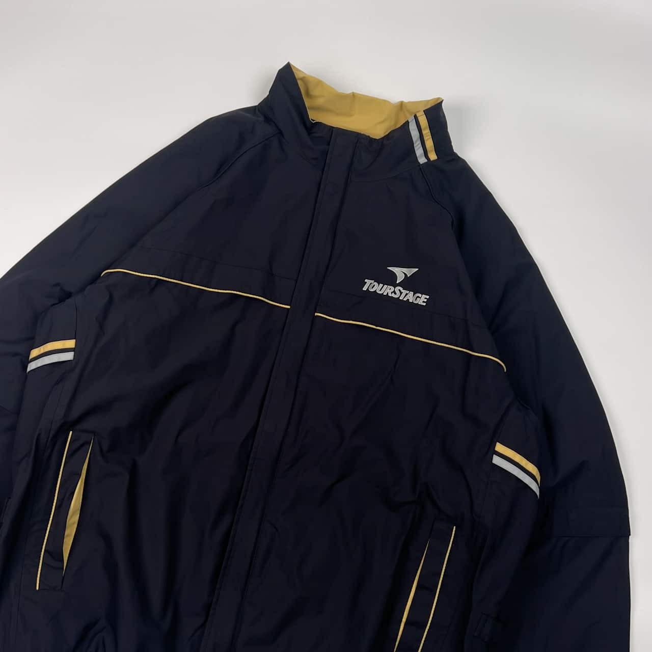 2WAY TOURSTAGE ツアーステージ 裏メッシュ フルジップ 長袖&半袖 ナイロン ジャケット ジャンパー LL/ブラック メンズ ゴルフ
