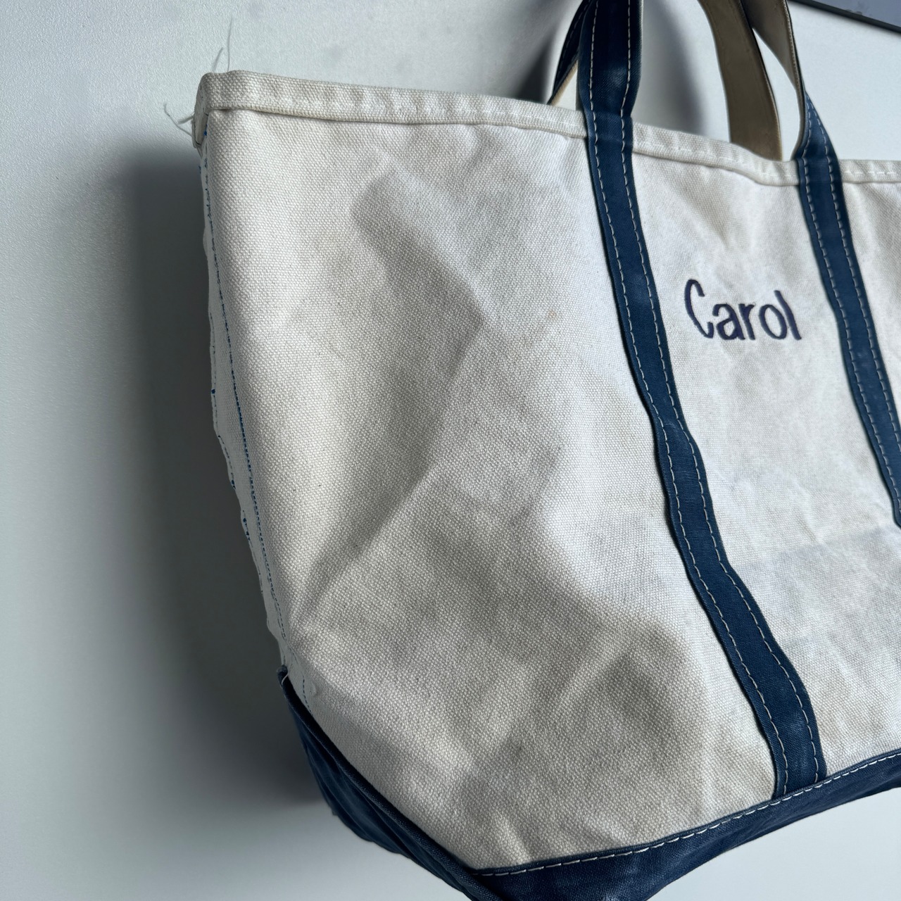 L.L.Bean ボートアンドトート ネイビー 2色タグ 80s 画像3