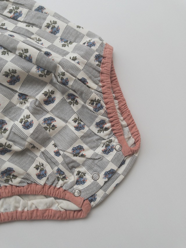 《即納》Little Cotton Clothes /  Quilted Bridget Romper Papier Floral