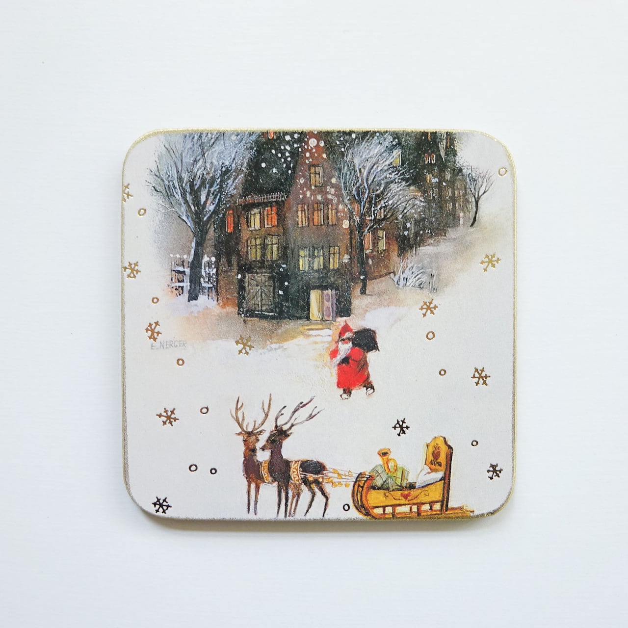 クリスマス コースター デコパージュ 100均DIY】ラッピングペーパーでつくるクリスマス用コースター | Have