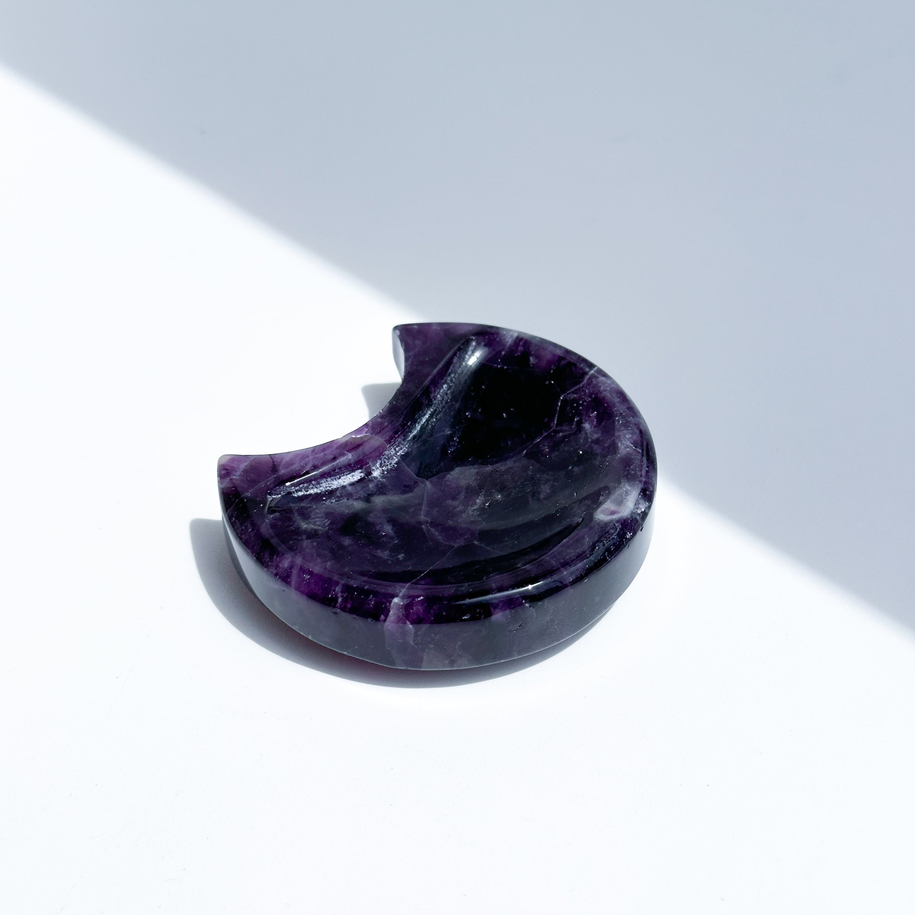 ドリームアメジスト月型のうつわ03◇ Dream Amethyst ◇天然石・鉱物