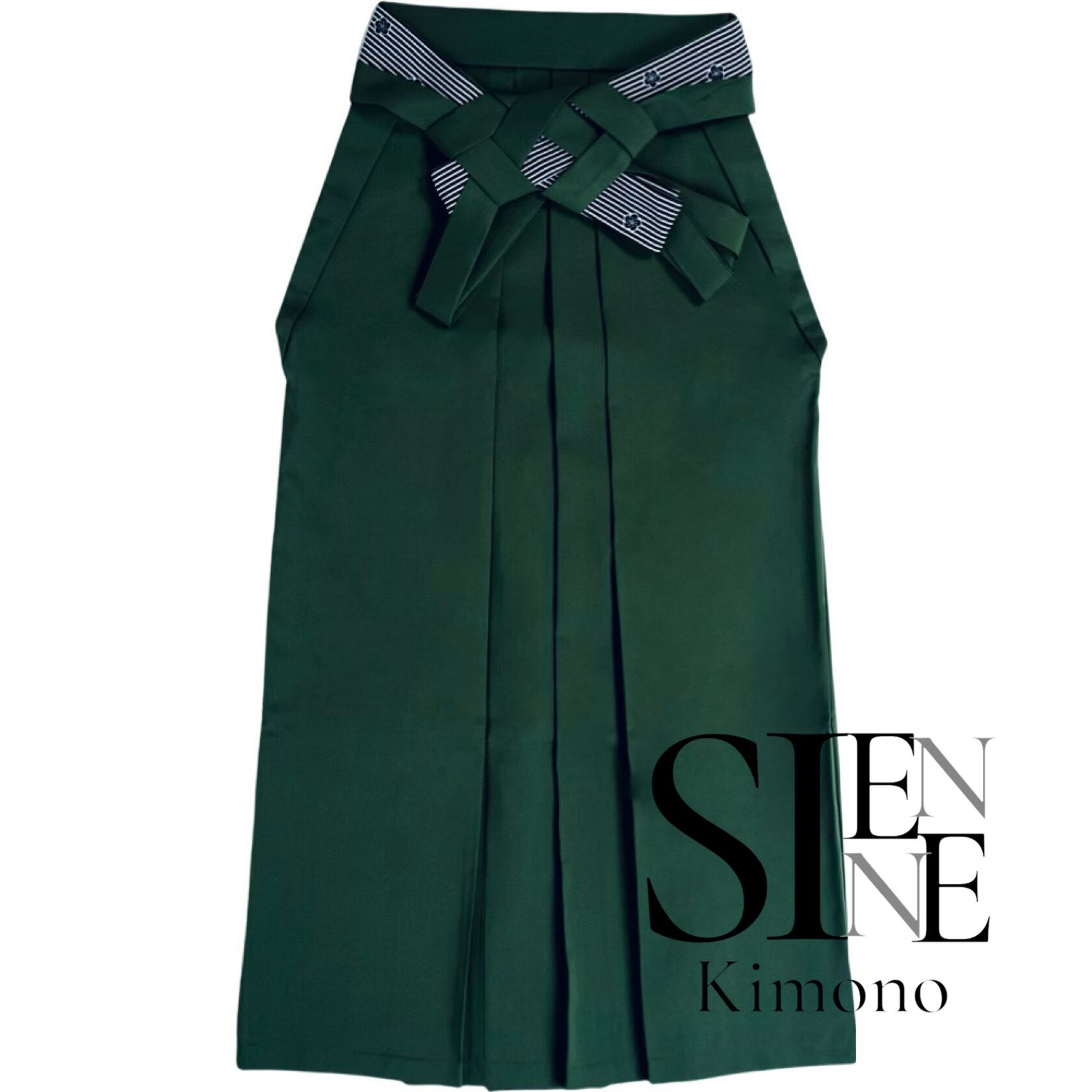 女子袴　新品　 L無地ダークモスグリーン 袴 単品「ダークグリーン 南天」卒業式 袴 レディース 行燈袴 2S～LLW