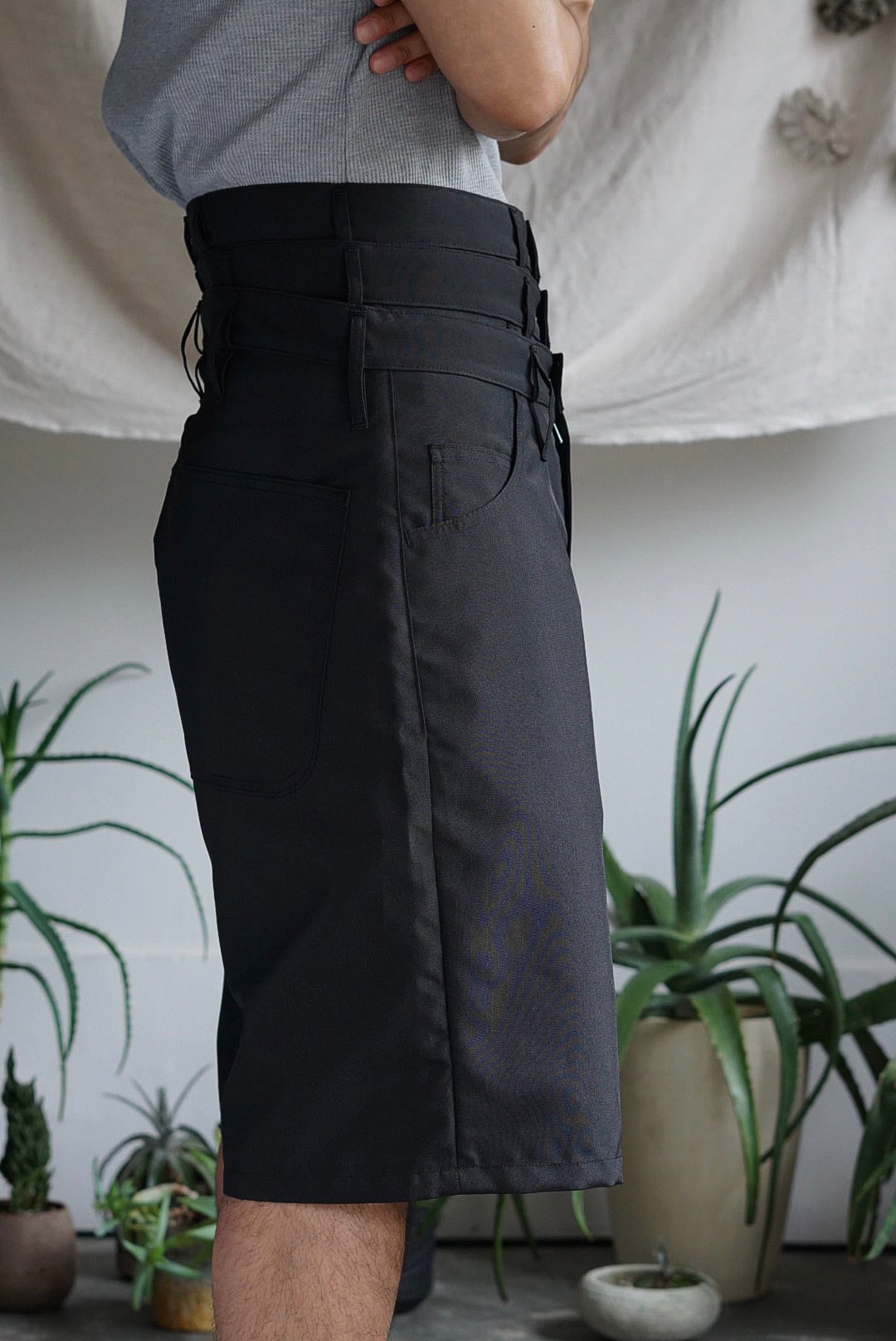 TUKI - 原田服飾研究所 - 5 POCKET SHORTS / BLACK | Brownie