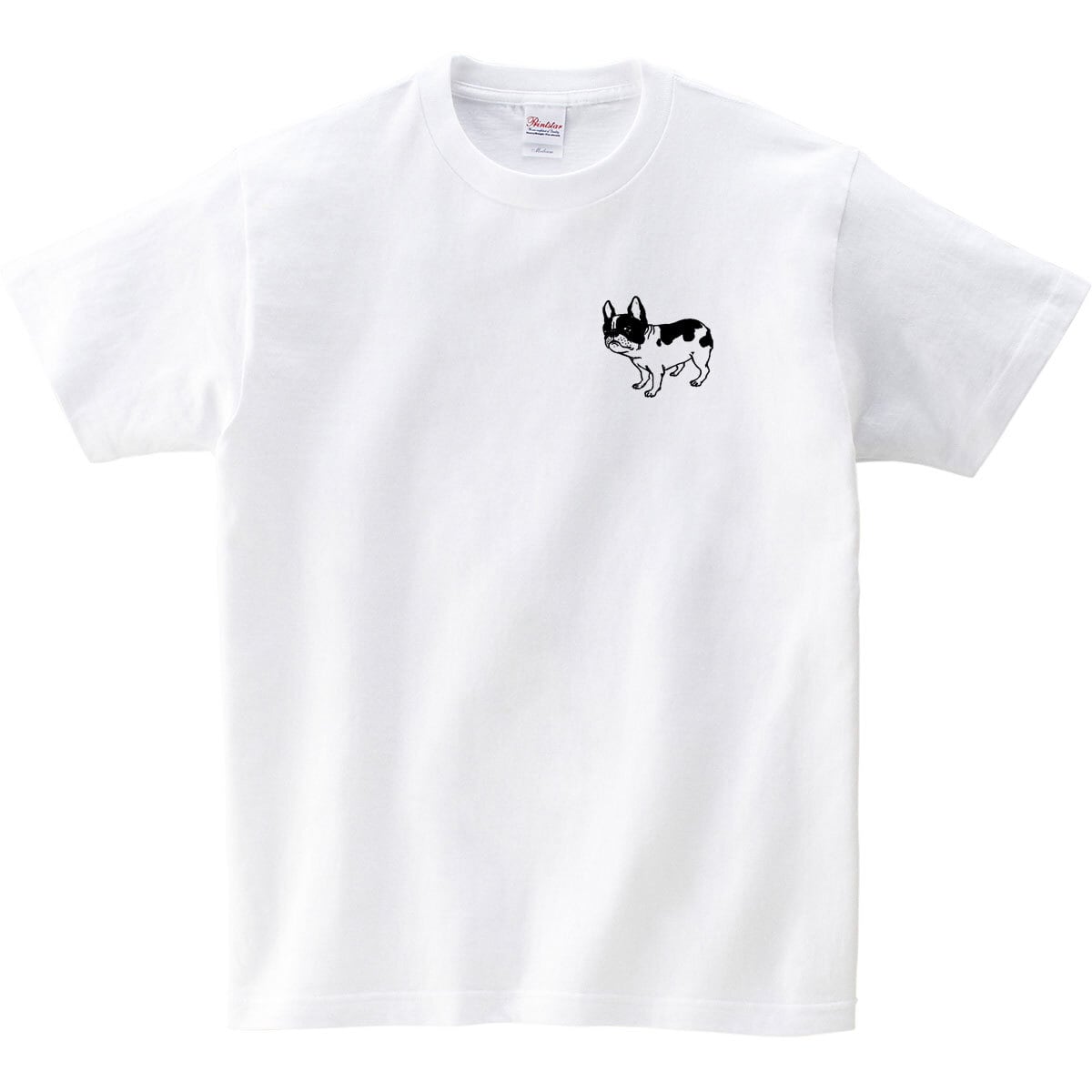フレブル 立ち姿ポーズ Tシャツ dog27 イラスト 犬 フレンチブルドッグ パイド or クリーム 夏