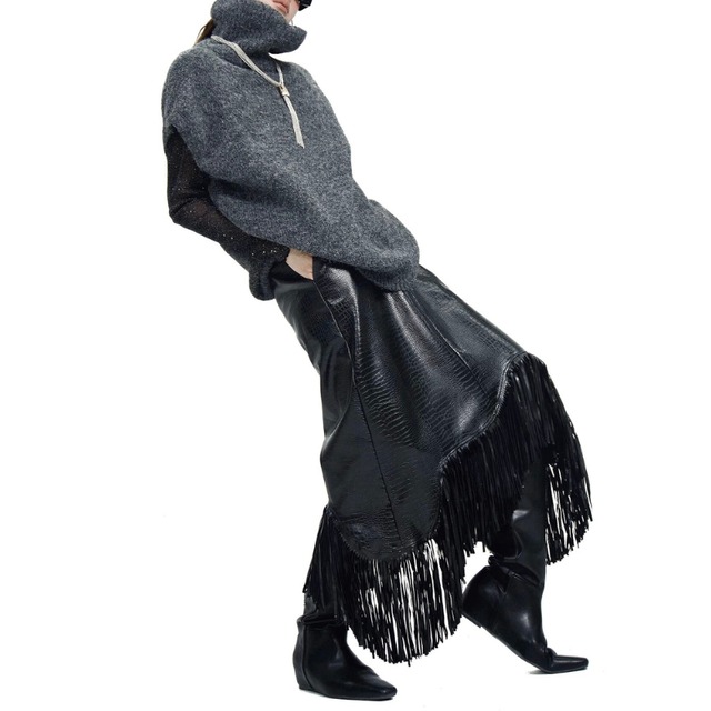 High neck knit vest【2color】 C1426