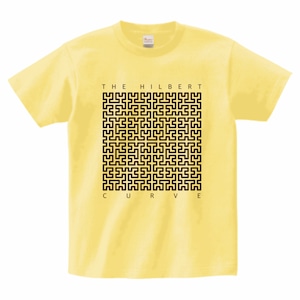 ヒルベルト曲線Tシャツ_ライトイエロー/The Hilbert Curve T (Light Yellow)