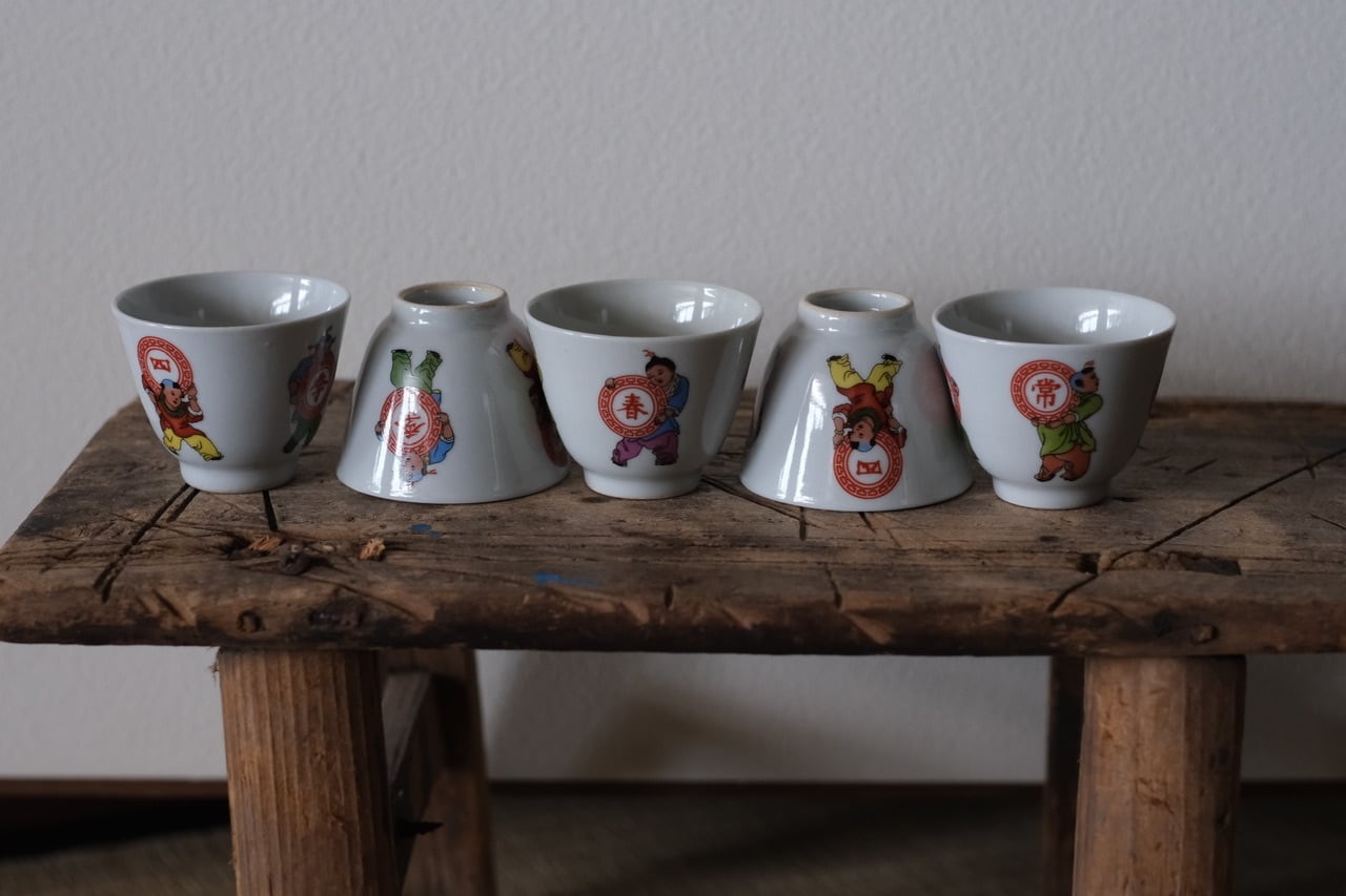 景徳鎮 「四季常春」茶杯 | 茶樓雨香