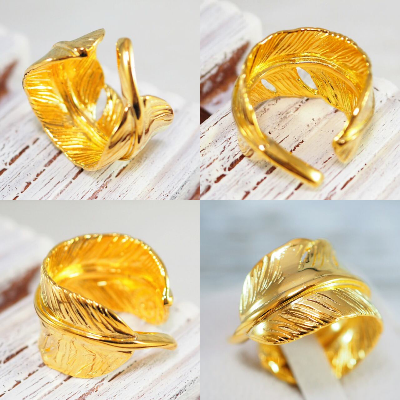 18kフェザーリング silver925 ゴールド フェザーリング ネイティブ系  