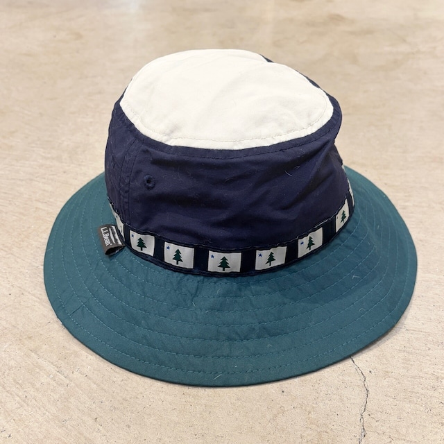 L.L.Bean HAT TREE PATTERN NAVY/WHITE