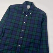 Brooks Brothers ブルックスブラザーズ REGENT NON-IRON チェック BD ボタンダウン 長袖シャツ XS/グリーン×ネイビー系 メンズ