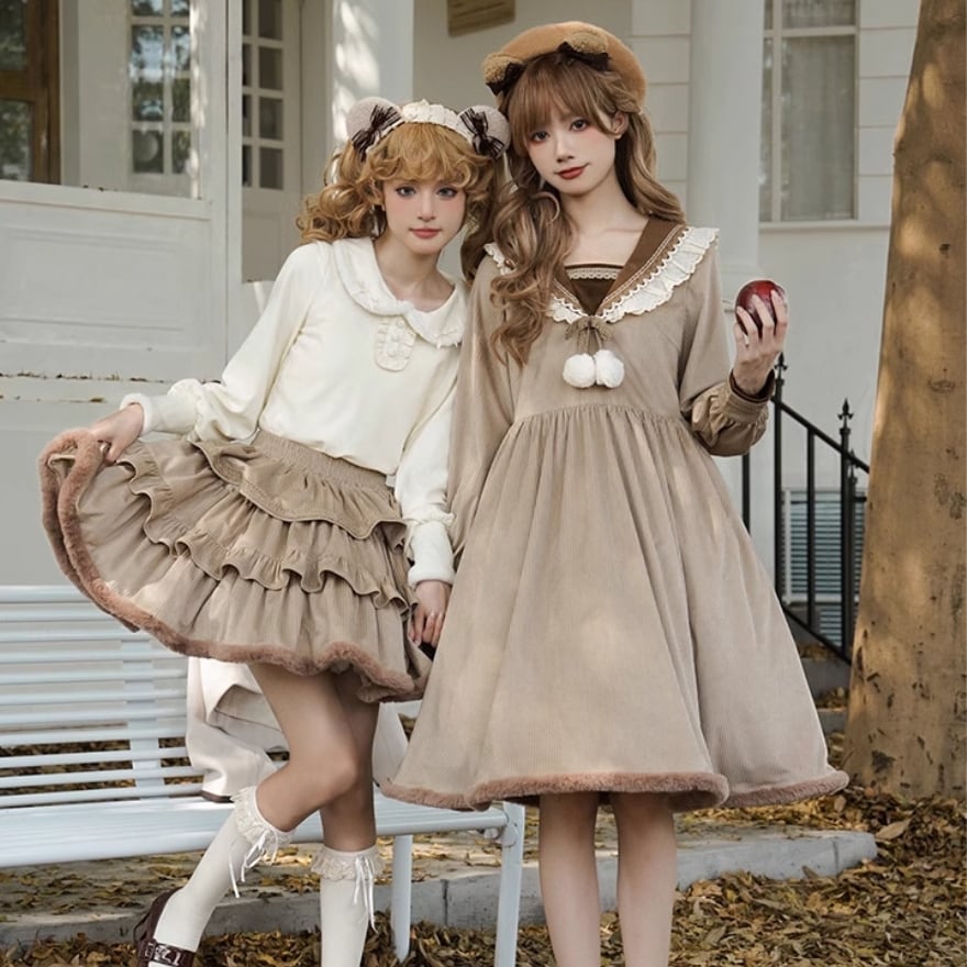 ゴスロリ通販 With U 11月20日出荷 クラロリ ワンピース レトロ 学園風