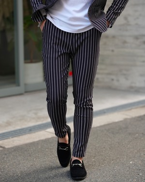 BELINDA STRIPE PANTS BLACK【BEL25-001B】