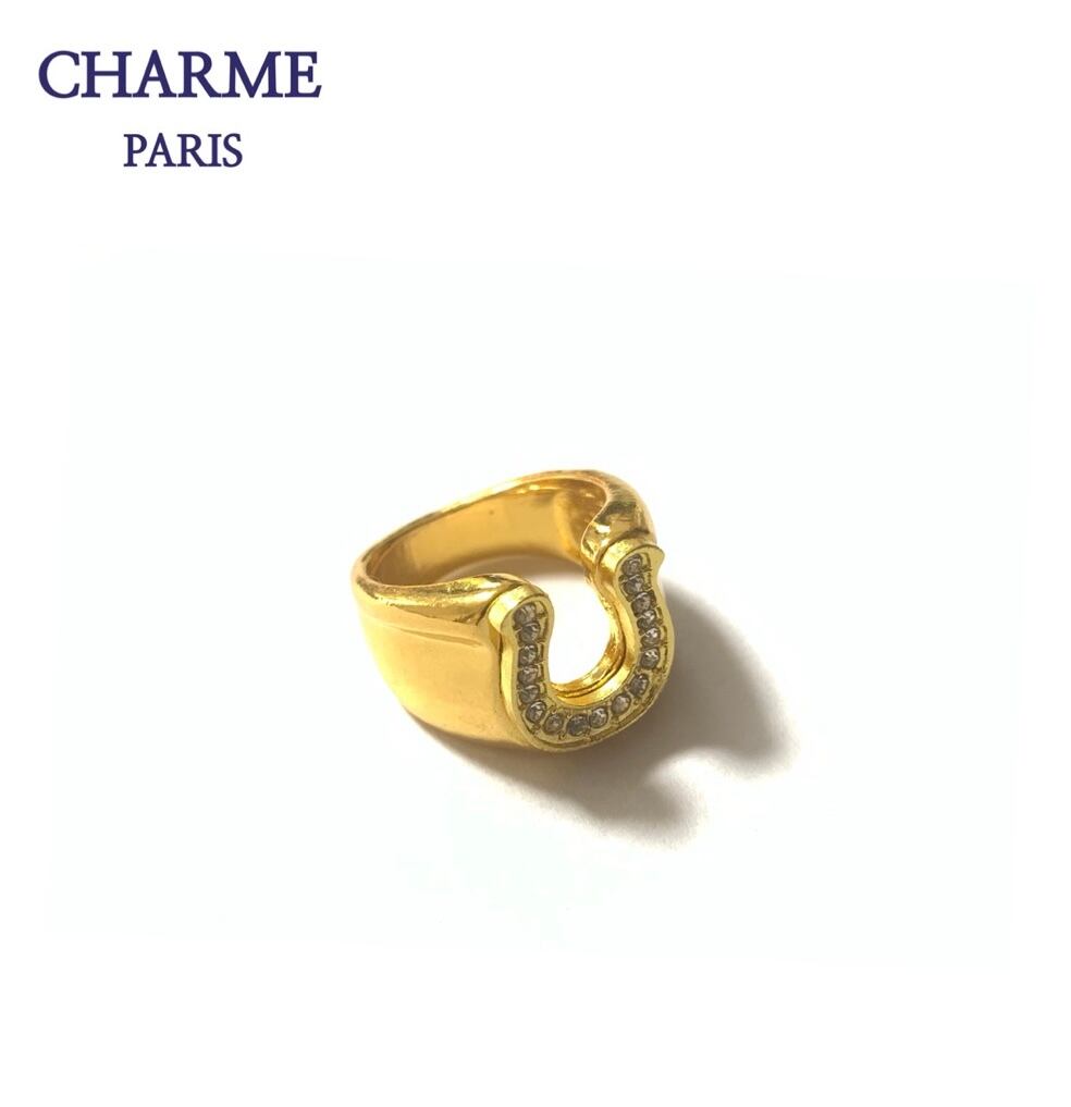 18k plating horse shoe ring